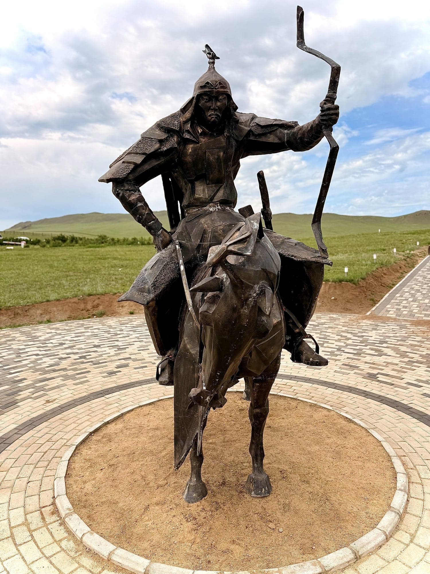 Bronze warrior on the steppe