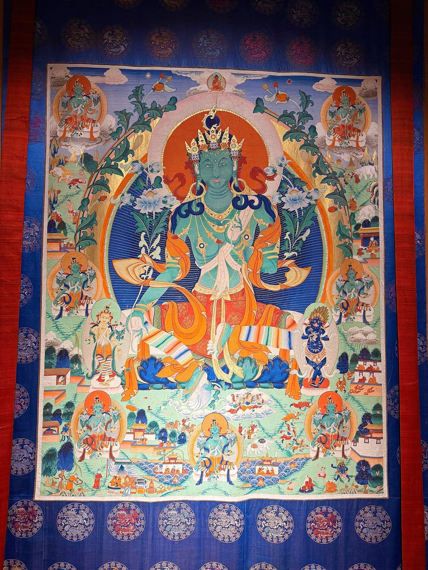Green Tara thangka