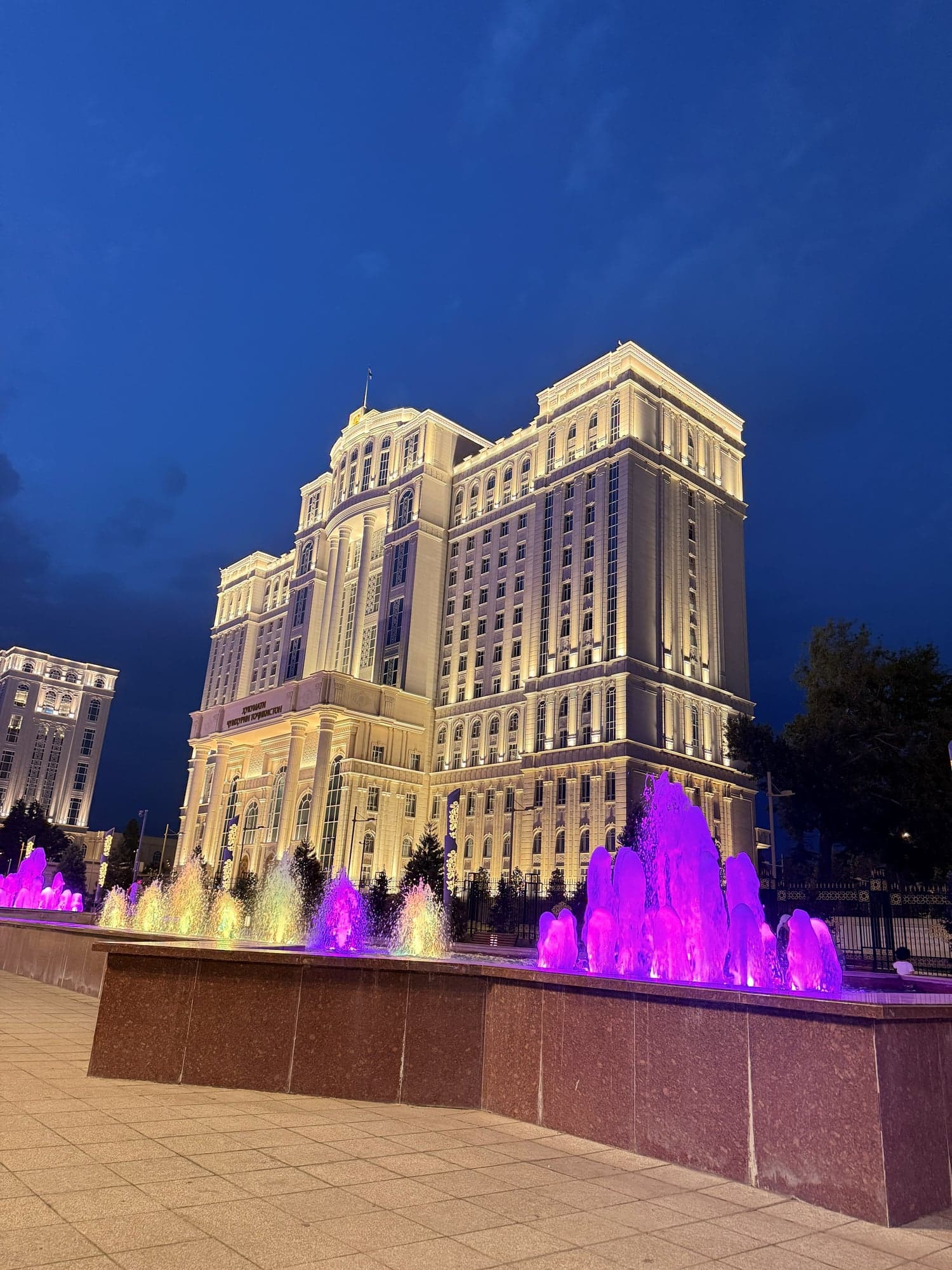 Palace of Nations at night